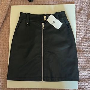 7 for all Mankind leather mini skirt